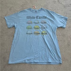 Mens t shirt light blue white castle new w tags sz XL